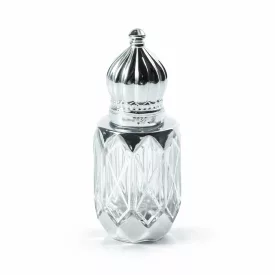   Ezüst Színű "Dubai" Arab Mintás (6) Golyós Roll-On Parfüm Illóolaj Üvegcse 68x25mm 6ml 