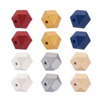 Ezüst Hexaéder Fagyöngy Gyöngy 19-21x19-21mm