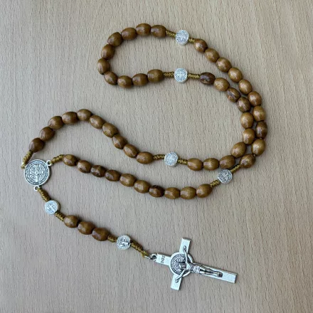 Ezüst Színű (11) Fagyöngy Rózsafüzér ~70cm