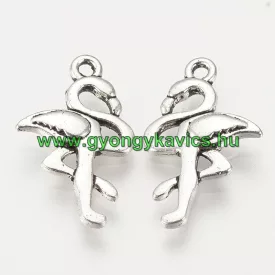Ezüst Színű Flamingó Medál 26x16mm