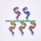 Ezüst Színű Flamingó Nemesacél Medál 15x7mm