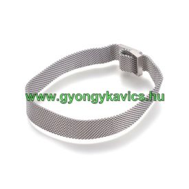   Ezüst Színű Fonott Háló Lánc Karkötő Alap Mágneses Kapoccsal