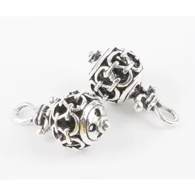 Ezüst Színű Gömb Medál 10,7x19mm