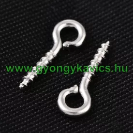   Ezüst Színű (2) Nyaklánc Karkötő Ékszer Gyöngy Medál Csavaros Kampó 8x4mm