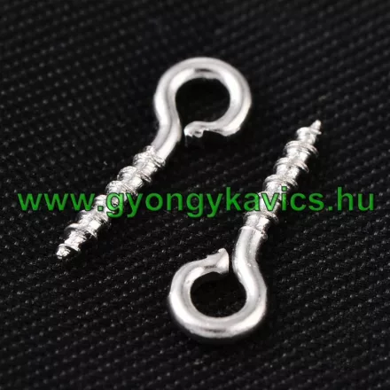 Ezüst Színű (2) Nyaklánc Karkötő Ékszer Gyöngy Medál Csavaros Kampó 8x4mm