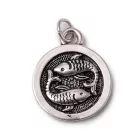 Ezüst Színű Halak Csillagjegy Horoszkóp Medál 18,5x15mm