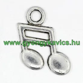 Ezüst Színű (1) Hangjegy Medál 19x13mm