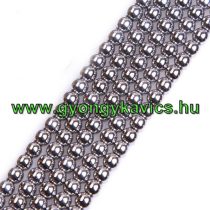 Ezüst Hematit Ásványgyöngy Gyöngyfüzér 10mm