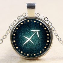   Ezüst Színű Nyilas Horoszkóp Csillagjegy Medál Lánccal (107) Nyaklánc 27,5mm
