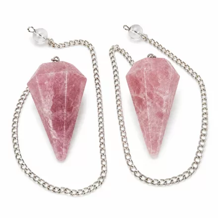 Eperkvarc Ezüst Színű Inga Pendulum Medál Lánc (Inga: ~46x19-20mm, Hossz: ~20cm)