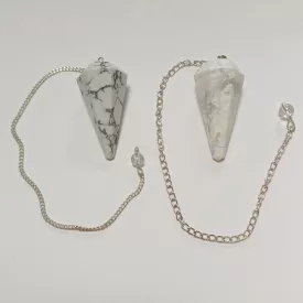   Howlit Ezüst Színű Inga Pendulum Medál Lánc (Inga: ~41x18-19mm, Hossz: ~16-19cm)