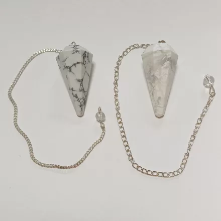 Howlit Ezüst Színű Inga Pendulum Medál Lánc (Inga: ~41x18-19mm, Hossz: ~16-19cm)