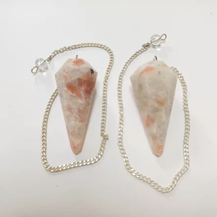 Napkő Ezüst Színű Inga Pendulum Medál Lánc (Inga: ~42x16-18mm, Hossz: ~18cm)