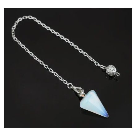 Opalit Ezüst Színű Inga Pendulum Medál Lánc (Inga: 27x14mm, Hossz: 21cm)