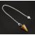 Tigrisszem Ezüst Színű Inga Pendulum Medál Lánc (Inga: 27x14mm, Hossz: 21cm)