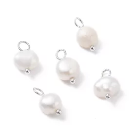 Ezüst Színű Kagyló Medál, Fülbevaló Alap 10-12x6-8mm