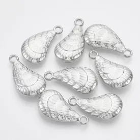 Ezüst Színű Műanyag Kagyló Medál 30x16mm