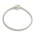 Ezüst Színű (K90) Kígyólánc Charm Karkötő Kinyitható Szív Zárral 18,5cm