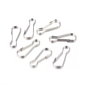 Ezüst Színű Kulcstartó Karabíner Kapocs 32x11mm
