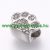 Ezüst Színű Nemesacél Kutyatappancs Charm Köztes Strassz Kövekkel 9x11x7,5mm