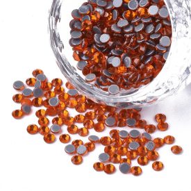   Narancssárga Színű (20) Lapos Hátoldalú Műköröm Strassz Csomag 2,7x2,8mm (~1440db)