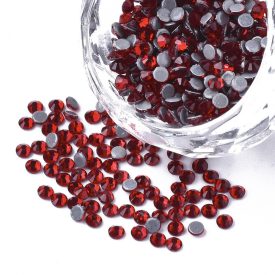   Piros Színű (23) Lapos Hátoldalú Műköröm Strassz Csomag 1,9x2mm (~1440db)