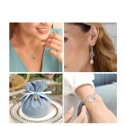 Ezüst Színű (1) Rózsaszín Macskaszem Üveg Medál 15x8mm