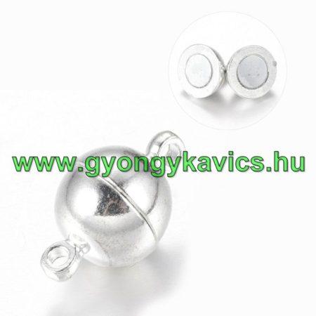 Ezüst Színű Mágneses Nyaklánc Karkötő Ékszer Kapocs 14x8mm