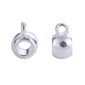   Ezüst Színű Fém Medáltartó Nyaklánc Karkötő Ékszer Dísz Közdarab Köztes Charm 8mm