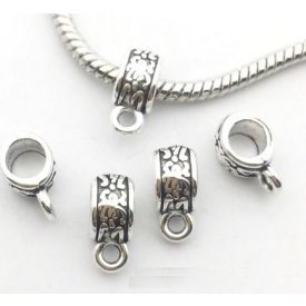   Ezüst Színű Ovális Medáltartó Nyaklánc Karkötő Ékszer Dísz Közdarab Köztes 6x10mm