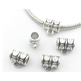   Ezüst Színű Medáltartó Nyaklánc Karkötő Ékszer Dísz Közdarab Köztes 10x7mm