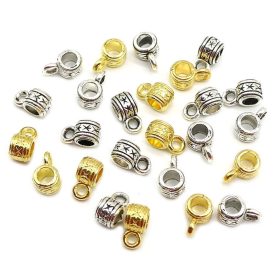   Ezüst Színű Medáltartó Nyaklánc Karkötő Ékszer Dísz Közdarab Köztes 4,8x4,9mm