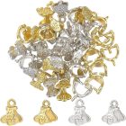 Ezüst Színű Medáltartó Gyöngy Befogó Nyaklánc Karkötő Ékszer Dísz Közdarab Köztes 7,5x5mm