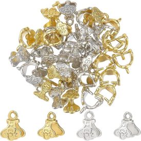   Ezüst Színű Medáltartó Gyöngy Befogó Nyaklánc Karkötő Ékszer Dísz Közdarab Köztes 7,5x5mm