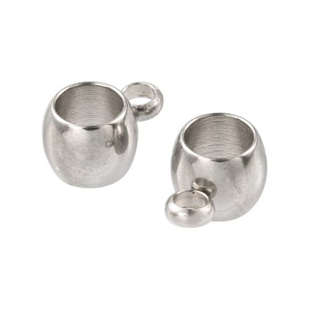 Ezüst Színű Nemesacél Medáltartó Köztes 5x9x6mm