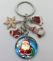   Ezüst Színű Merry Christmas Boldog Karácsonyt (54) Karácsonyi Kulcstartó Karika 30x90mm