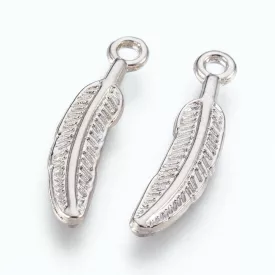 Ezüst Színű (3) Műanyag Toll Medál 22x5mm