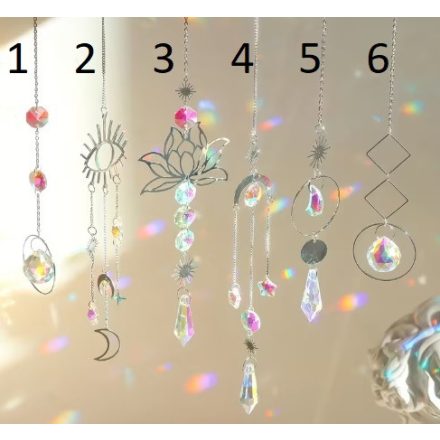 Ezüst Színű (50/6) Napfogó Feng Shui Prizma 33-46cm