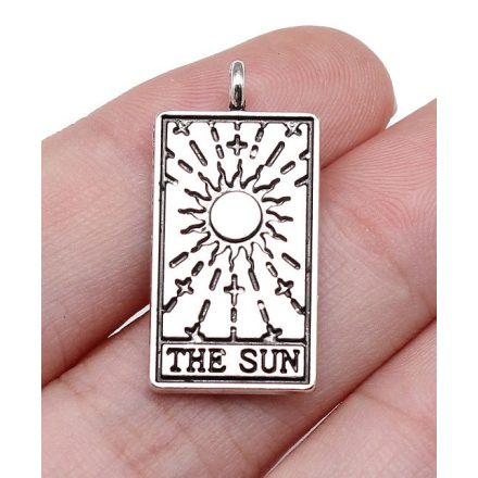 Ezüst Színű Nap (2) Tarot Medál 26x13mm