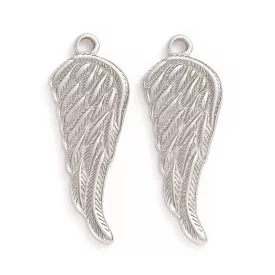 Ezüst Színű Nemesacél Angyalszárny Medál 26x10mm