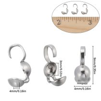   Nemesacél Ezüst (Platinum) Színű (3) Nyaklánc Karkötő Ékszer Csomófogó Stopper 4mm