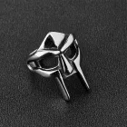 Ezüst Színű Nemesacél Spártai Gladiátor Maszk Gyűrű 19mm Belső Átmérő 9-es Méret