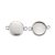 Ezüst (Platinum) Színű Nemesacél 12mm-es Kaboson Karkötő Ékszer Dísz Közdarab Köztes 19x14mm