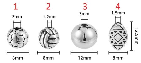 Ezüst Színű Nemesacél (3) Nyaklánc Karkötő Ékszer Dísz Közdarab Köztes 12mm