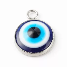 Ezüst Színű Nemesacél Nazar Szem Medál 16x5,14mm