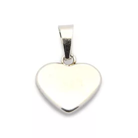 Ezüst Színű Nemesacél Szív Medál 17x17mm