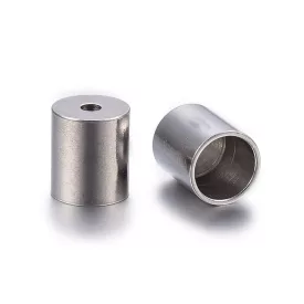  Ezüst Színű Nemesacél (4) Zsinórvég 6x5mm Belső átmérő: 4mm