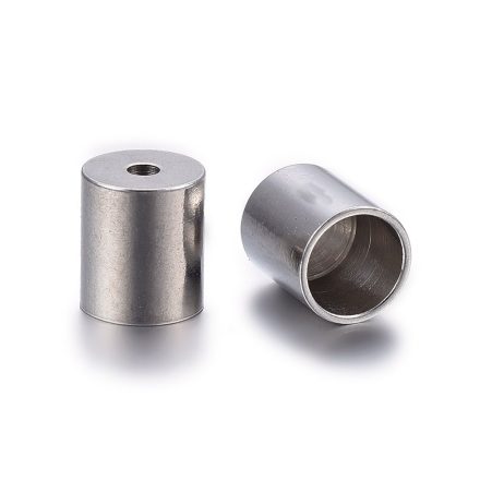 Ezüst Színű Nemesacél (4) Zsinórvég 6x5mm Belső átmérő: 4mm