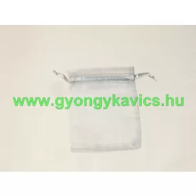 Ezüst Organza Tüll Díszzacskó Dísztasak 10x15cm