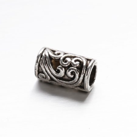 Ezüst Színű Oszlop Henger Charm Köztes 8,5x5mm